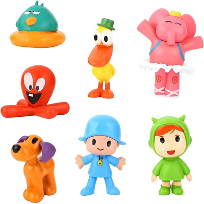 7pcs Juguetes Pocoyo Elly Mini Figuras De Acción | Meses sin interés