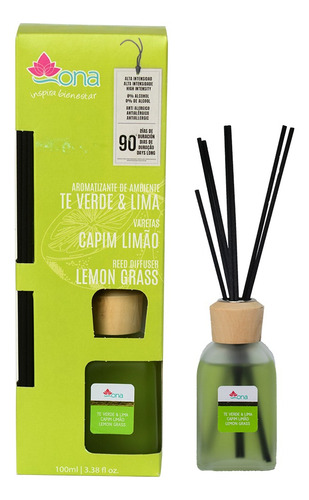 Aromatizante En Varitas Te Verde Y Lima 100 Ml Ona