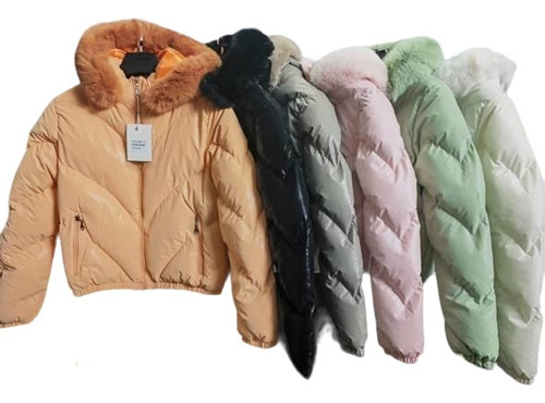 Campera Puffer Mujer Inflable Abrigada Con Capucha Invierno