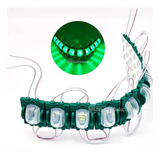 Módulo Led Barra 10 Pçs Leds Verde 12v Carro, Moto