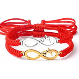 Set De Pulseras Hilo Rojo Amor Infinito Regalo San Valentin