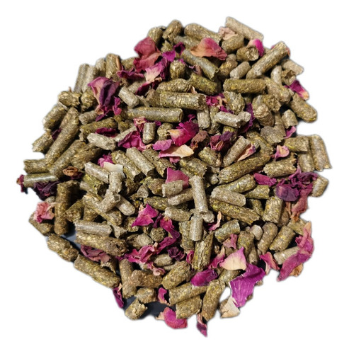 2.5kg Pellets Alfalfa Y Avena Con Petalos De Rosa Para Cuyo