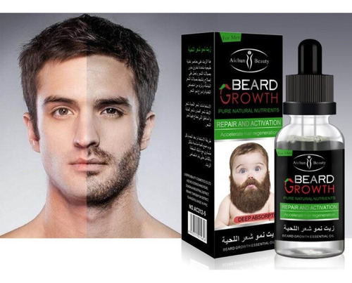 Pack 5 Aceite Esencial Beard Growth Crecimiento Barba Pelo 