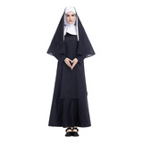 Stardy Halloween Adulto Mujer Negro Sacerdote Outsuit Mary P