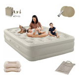 Double Inflatable Mattress 4000 Ma Built-in Electric Pump