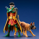 Kotobukiya Dc Universe Robin Y Bat-hound Artfx Sv222 Figura 