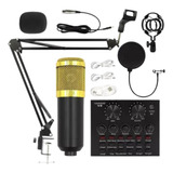 Kit Youtuber Podcast Microfone Braço Articulado Com Mesa