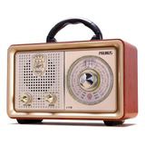 Radio Portatil Retro Am Fm Con Transistor, Bluetooth, Sd