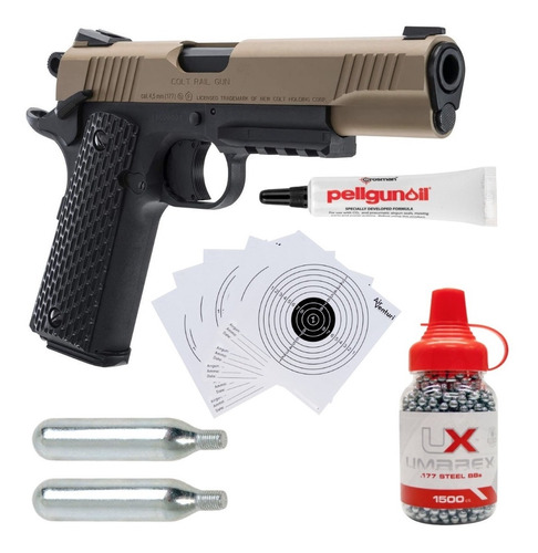 Pistola Colt M45  Blowback Co2 Postas  .177(4.5mm) Xtr P