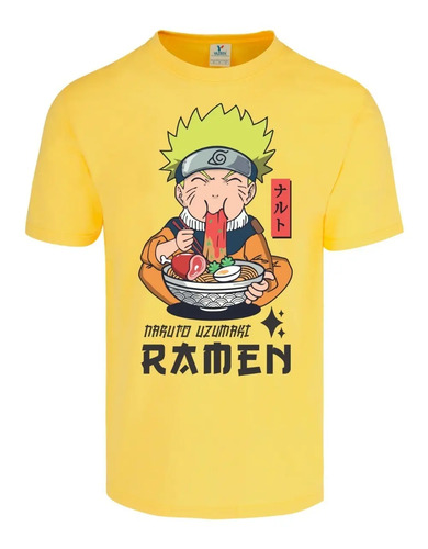 Playera Naruto Uzumaki Ramen, Cuello Redondo 100% Algodón