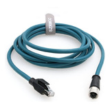 M12 Xcode 8pin Conector Hembra Rj45 Cable Ethernet Cat6...