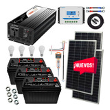 Kit Solar 1800 Watts Akku Inversor 1000w Onda Pura Pwm Disp.