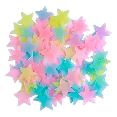 500 Pcs Multicolor Estrellas 3d Que Brillan En La Oscuridad | MercadoLibre