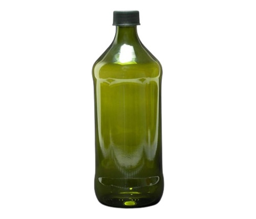 Botella Vidrio Cilindrica Verde 1lt.  X10 Und. Jvl Shop