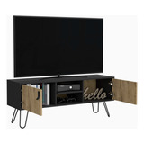 Mueble Rack De Tv Pantalla 50puLG Huna Macadamia Excelsior