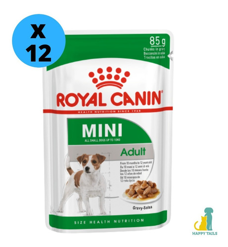 Royal Canin Pouch Mini Adult - 12 Uni X 85 Gr - Happy Tails