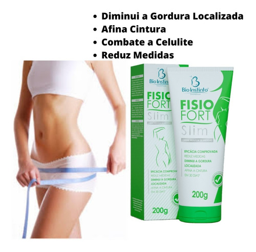 Creme Redutor De Medidas 200g Fisiofort Slim Bio Instinto