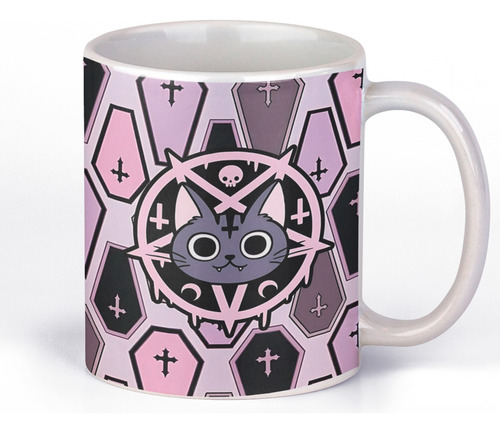 Taza Personalizada Gato  Taza Ceramica   Halloween Gatito