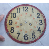 Antiguo Cuadrante De Reloj De Pared De 25,9cm Diam.