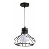 Lámpara Colgante Vintage Loft Metal Nórdico Negro De Rejilla