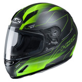 Casco Para Niño Integral Hjc Cl-y Taze Verde Fluo