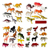Kit Animais De Brinquedo Fazenda Safari Zoológico Plástico