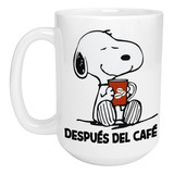 Taza Gigante 15 Oz Snoopy Antes Del Café Despues Del Café