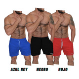 3 Unid Pantalonetas Corte Medio, Gym, Casual Hombre Slim Fit