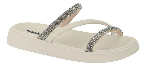 Tamanco Feminino Birken Papete Tiras Strass Moleca 5469.121 