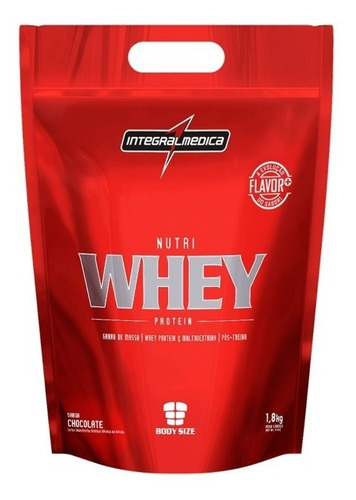 Suplemento Em Pó Integralmédica  Nutri Whey Protein Proteínas Nutri Whey Protein Sabor  Chocolate Em Sachê De 1.8kg