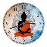 Relógio De Parede Grande Budismo Chacras Buda 50cm Gg004