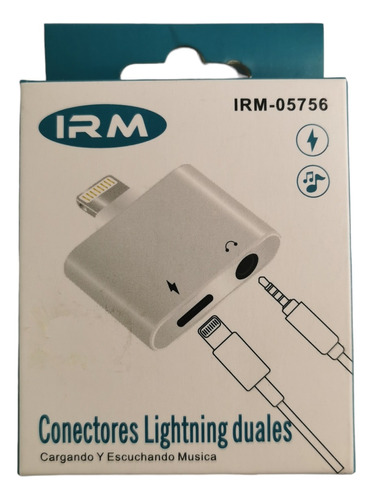 Adaptador Para iPhone Ligtning Para Musica Y Carga Irm 05756