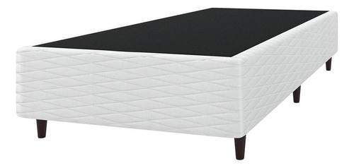 Base Cama Box Para Colchão Solteiro 88x188cm Larissa Branco Umaflex