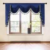 Elkca Cortinas Gruesas De Chenilla Azul Real Para Ventana, C