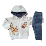 Conjunto Plush Bebe Nene Invierno Pantalon Campera Varon