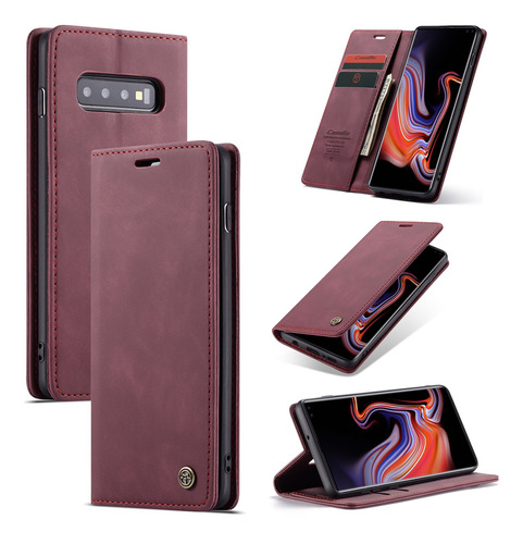 Funda Para Samsung S10 Plus Carcasa Flip Wallet Kickstand