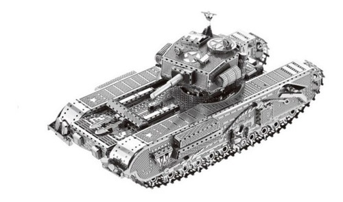 Tanque - Churchill Tank Rompecabezas 3d Metal Model