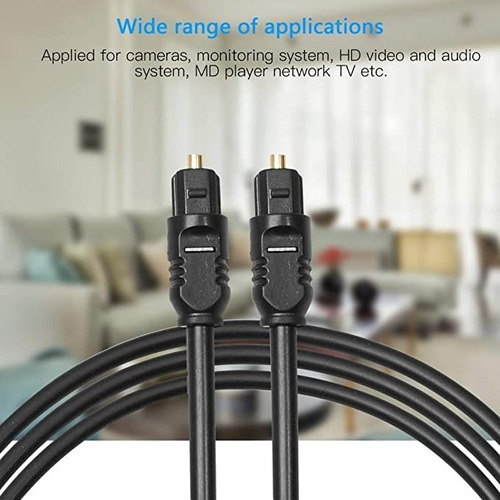 Pack 3 Cable Optico Audio Fibra Optica Audio Digital 5mts