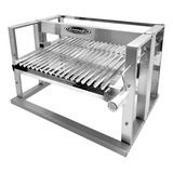 Kit Churrasco Grill Grelha Parrilla C/ Elevação Inox 71,5cm 