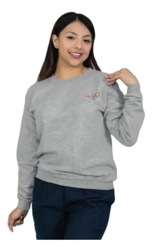 Sudadera Medica Quirurgica Cuello Redondo Unisex Gris