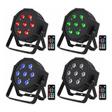 Luces Para El Escenario - 4 Pack Dj Par Lights, 70w Rgbw Led