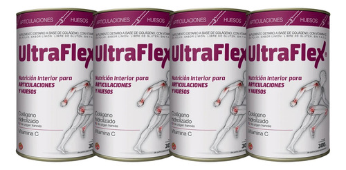 Ultraflex Colageno Hidrol. Huesos Y Articulaciones X 4 Un