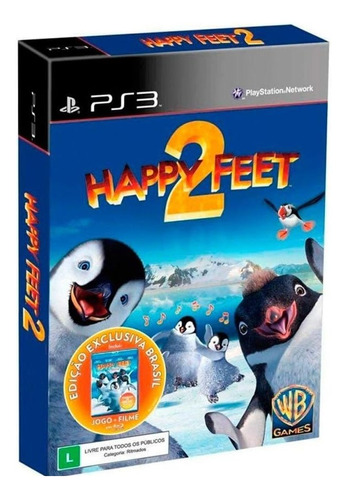 Combo Jogo Happy Feet 2 + Filme - Original Lacrado Ps3