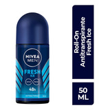 Desodorante Sin Alcohol, Nivea Men Fresh Ice  Roll On 50 Ml