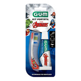 Gum Kit Portatil Niños Avengers Vengadores Cepillo+gel