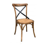 Silla Cross Thonet Madera Rattan Antique  - Emuebles