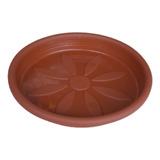 2 Pratos Terra Cota N.3 25cm Para Vasos De Plantas Cor Terracota Liso