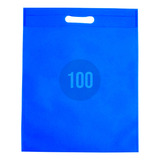 100 Bolsas Tnt De Genero 25x13 Reciclable Azul 40grs