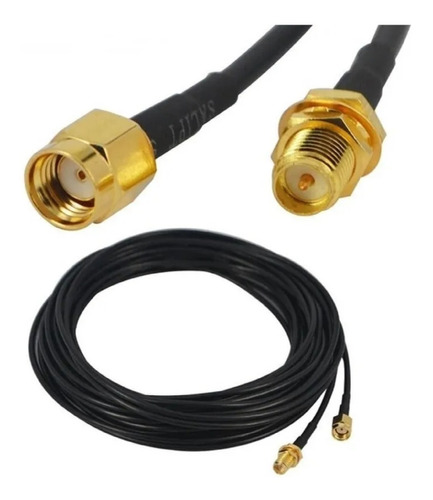 Cable Extension Pigtail Rp Sma 15 Metros / Crisol Tecno