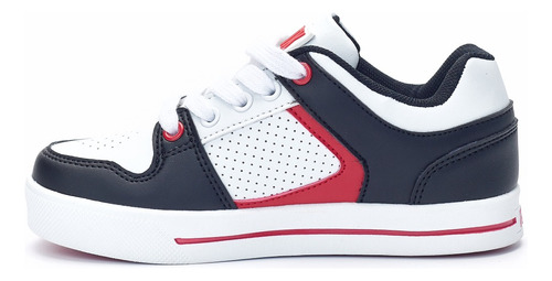 Zapatilla Skate Negra Y Roja Rails Niños Atomik Color Negro-rojo Diseño De La Tela Liso Talle 33 Ar